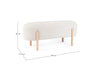 Banca tapitata cu stofa si picioare din lemn, Dayla Natural, l108xA41,5xH48 cm (1)