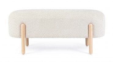 Banca tapitata cu stofa si picioare din lemn, Dayla Natural, l108xA41,5xH48 cm (7)
