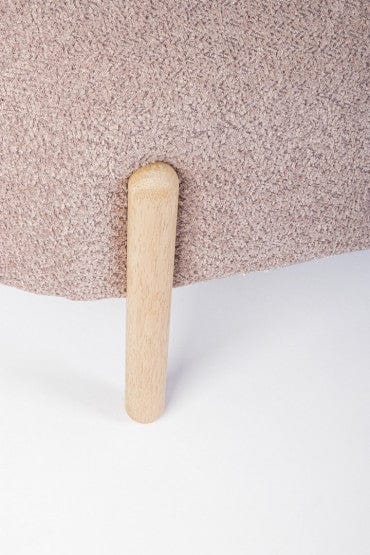 Banca tapitata cu stofa si picioare din lemn, Dayla Roz Antic, l108xA41,5xH48 cm (8)