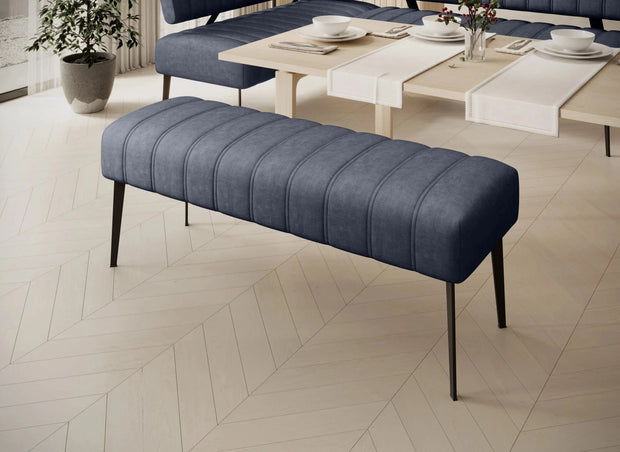 Wersal Banca tapitata cu stofa si picioare metalice, Altis, l133xA47xH54 cm