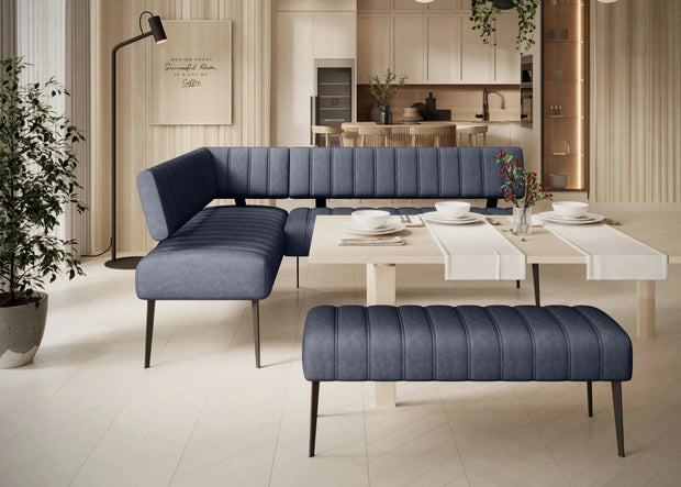 Wersal Banca tapitata cu stofa si picioare metalice, Altis, l133xA47xH54 cm