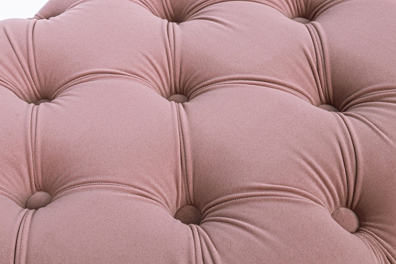 Banca tapitata cu stofa si picioare metalice, Giacinta Velvet Roz, l103xA46xH40 cm (6)