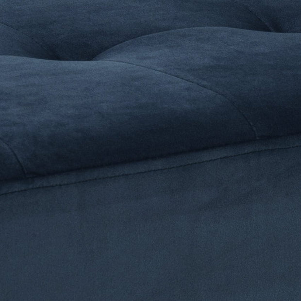 Actona Banca tapitata cu stofa si picioare metalice Glory Velvet Albastru inchis / Negru, l95xA38xH45 cm