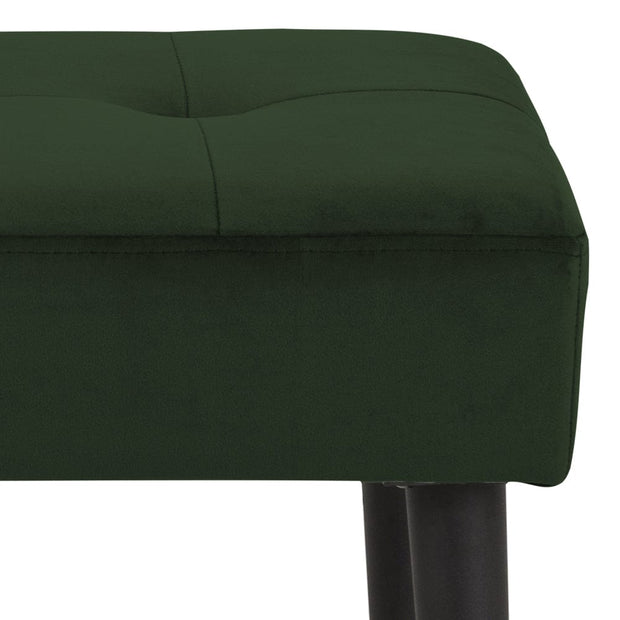 Actona Banca tapitata cu stofa si picioare metalice Glory Velvet Verde / Negru, l95xA38xH45 cm