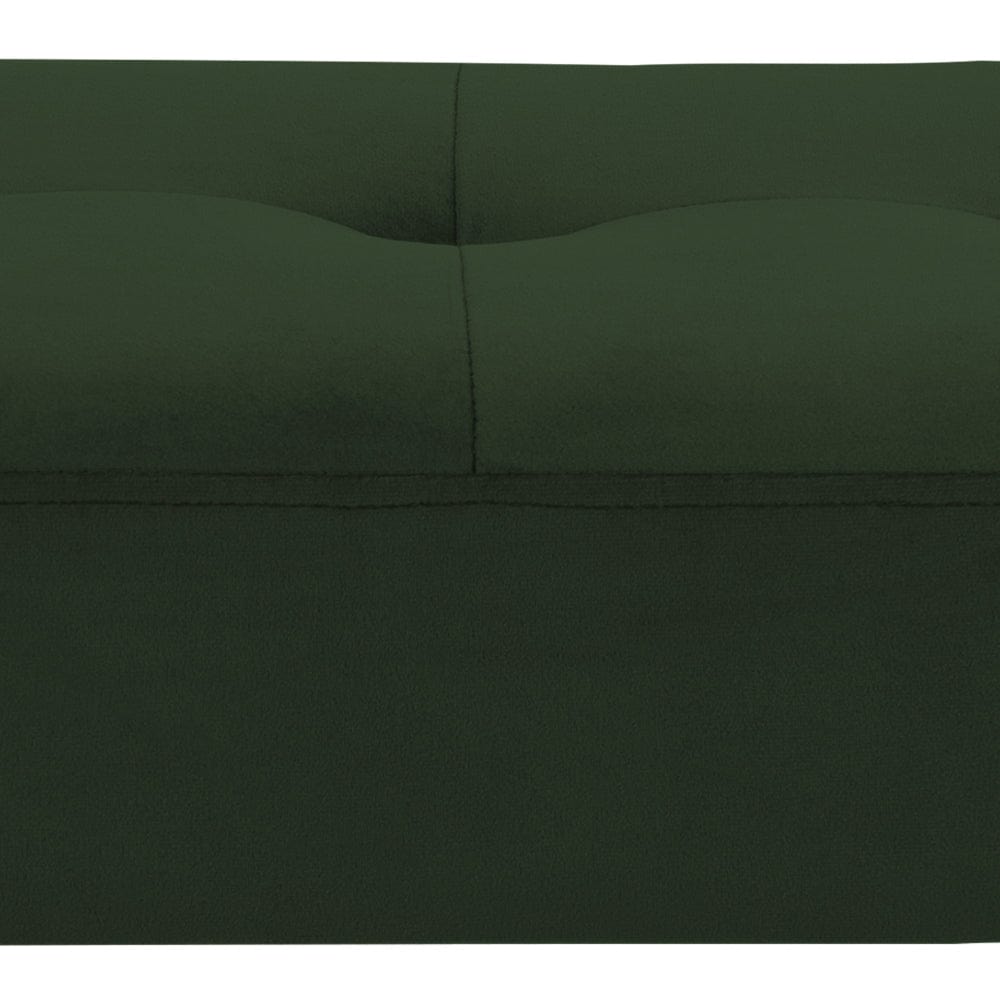 Actona Banca tapitata cu stofa si picioare metalice Glory Velvet Verde / Negru, l95xA38xH45 cm