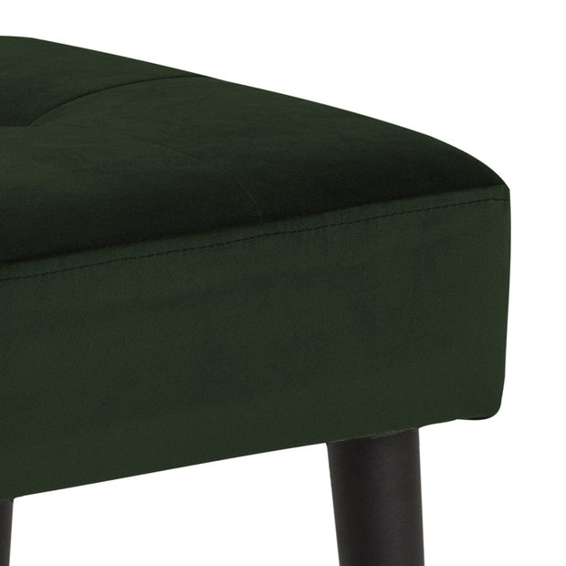Actona Banca tapitata cu stofa si picioare metalice Glory Velvet Verde / Negru, l95xA38xH45 cm