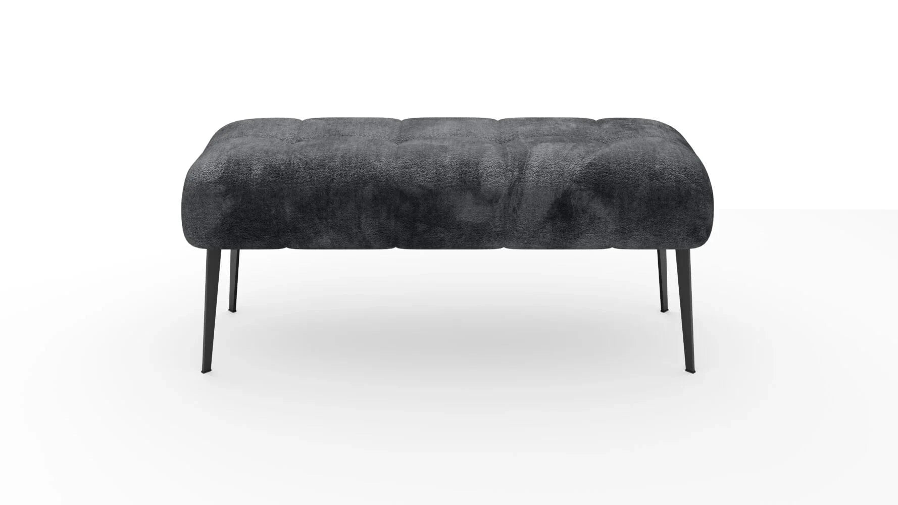 Wersal Banca tapitata cu stofa si picioare metalice, Milos, l133xA47xH54 cm