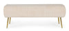 Banca tapitata cu stofa si picioare metalice, Selena Crem, l129xA45,5xH48 cm (2)