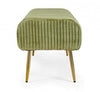 Banca tapitata cu stofa si picioare metalice, Selena Verde Olive, l129xA45,5xH48 cm (10)