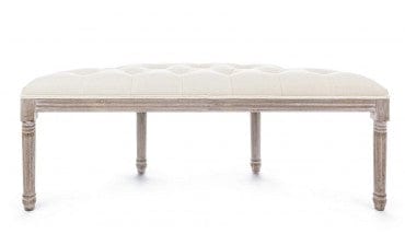 Banca tapitata cu stofa, Tilde Natural, l125xA42xH48 cm (9)