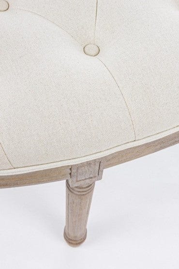 Banca tapitata cu stofa, Tilde Natural, l125xA42xH48 cm (10)