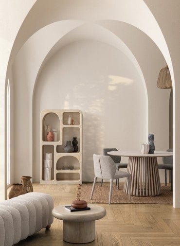 Banca tapitata cu stofa, Zora Alb, l120xA43xH43 cm (9)