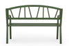 Banca pentru gradina / terasa, din metal, Janelle Verde Inchis, l123xA57xH87 cm (2)