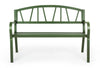 Banca pentru gradina / terasa, din metal, Janelle Verde Inchis, l123xA57xH87 cm (1)