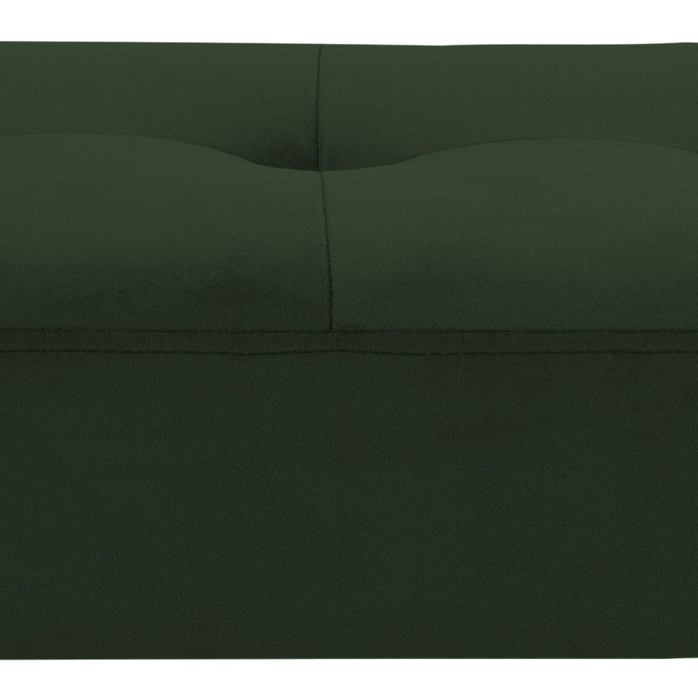 Banca tapitata cu stofa si picioare metalice Glory Velvet Verde / Negru, l95xA38xH45 cm (5)