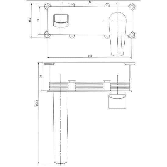 Baterie incastrata pentru lavoar, Mille Crom, S951-357 (1)