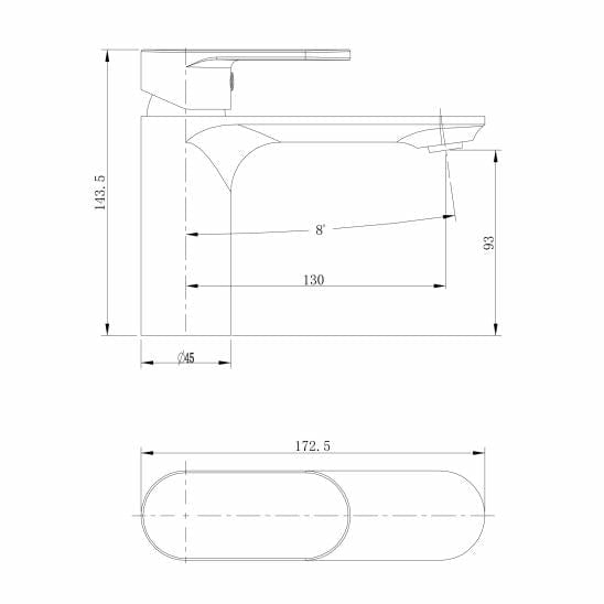Baterie stativa pentru lavoar, Crea Crom, S951-328 (1)