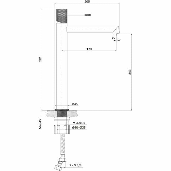 Baterie stativa pentru lavoar, Zen Crom, S951-592 (1)