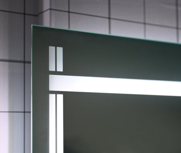 Bathzone BATHZONE, Oglinda Baie Dolfin 02 cu Iluminare Led si Touch Senzor, IP44, 6500K, 930LM, Dreptunghiulara l100xH80 cm
