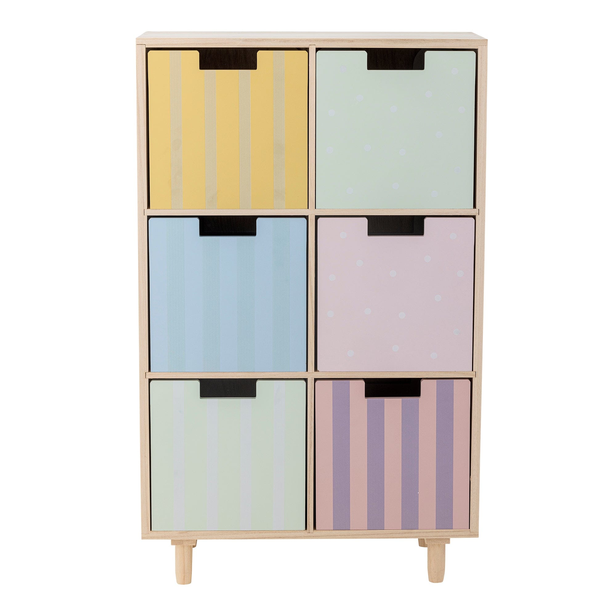 Bloomingville Biblioteca din lemn, MDF si pal, pentru copii, Calle Natural, l55xA25.5xH88.5 cm