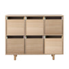 Bloomingville Biblioteca din lemn, MDF si pal, pentru copii, Calle Natural, l55xA25.5xH88.5 cm