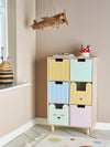 Bloomingville Biblioteca din lemn, MDF si pal, pentru copii, Calle Natural, l55xA25.5xH88.5 cm