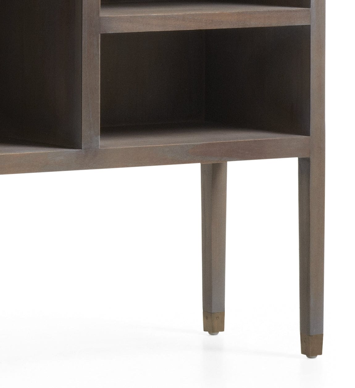 Moycor Biblioteca din lemn si metal, cu 2 sertare si 1 usa, Spartan Maro Inchis, l150xA35xH150 cm