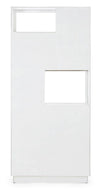 Biblioteca din MDF, cu 3 sertare si 3 usi Eloise Alb / Natural, l80xA30xH180 cm (6)