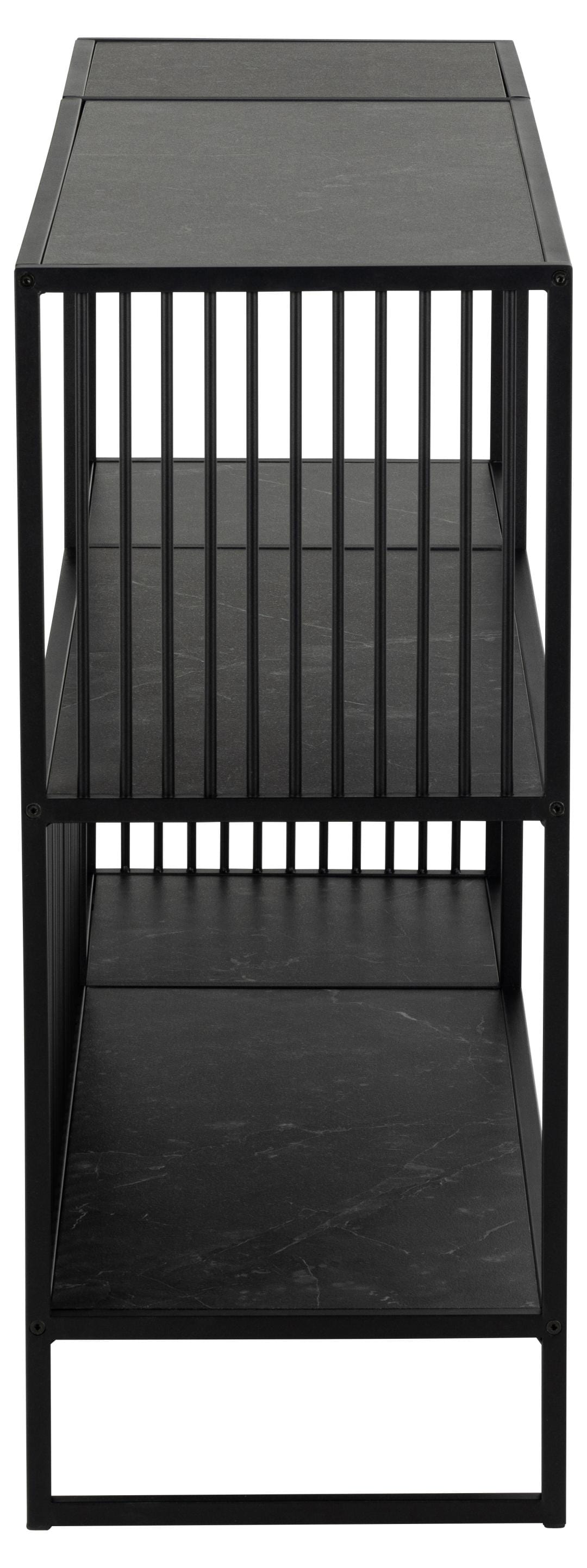 Actona Biblioteca din MDF, pal si metal, Strington Negru, l120xA35xH83 cm