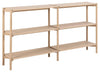 Actona Biblioteca din MDF si lemn, Braidwood Natural, l169xA30xH88,4 cm