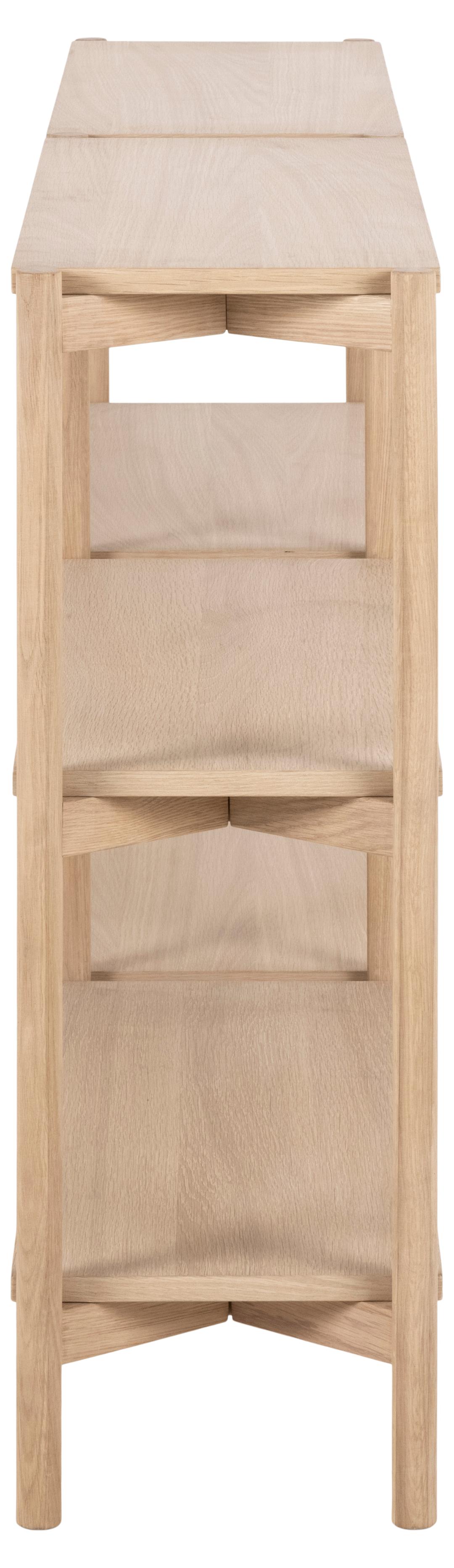 Actona Biblioteca din MDF si lemn, Braidwood Natural, l169xA30xH88,4 cm