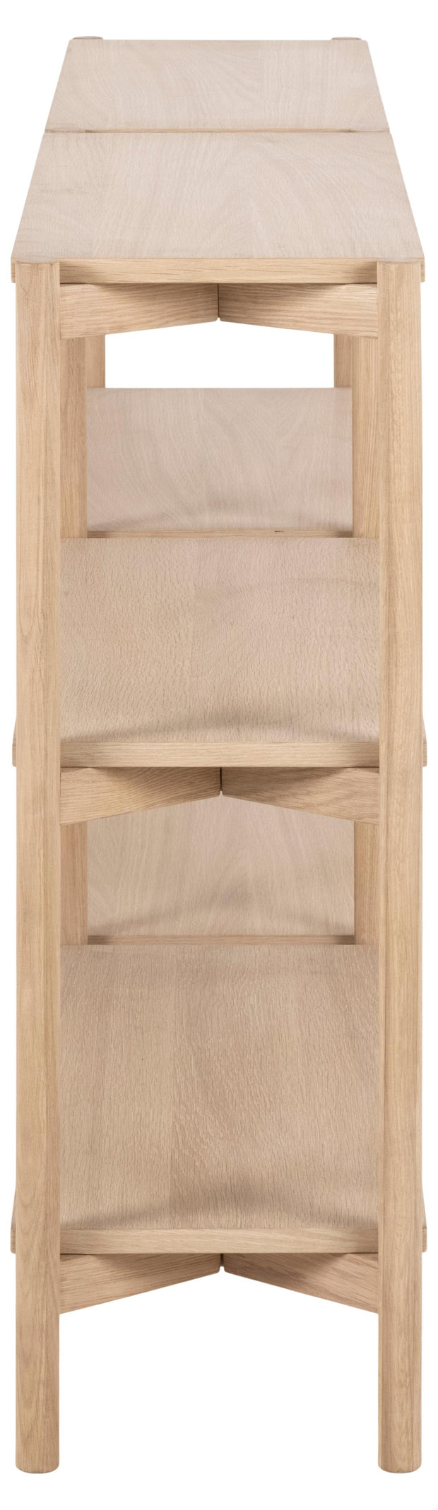 Actona Biblioteca din MDF si lemn, Braidwood Natural, l169xA30xH88,4 cm