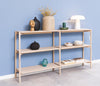 Actona Biblioteca din MDF si lemn, Braidwood Natural, l169xA30xH88,4 cm