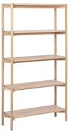 Actona Biblioteca din MDF si lemn, Braidwood Natural, l86xA30xH160 cm