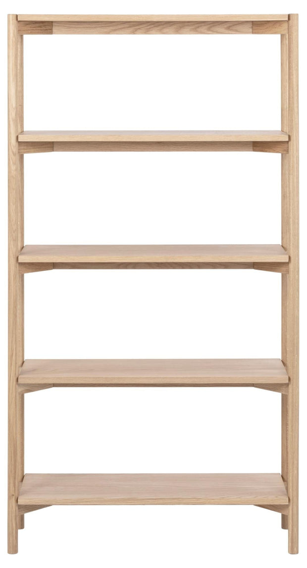 Actona Biblioteca din MDF si lemn, Braidwood Natural, l86xA30xH160 cm