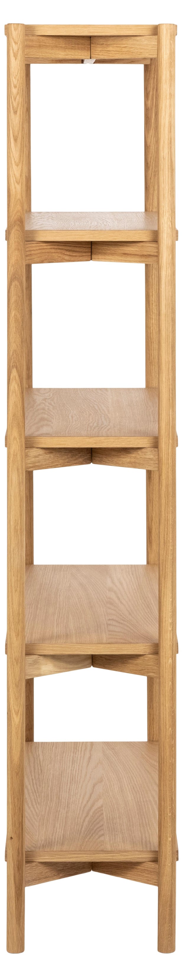 Actona Biblioteca din MDF si lemn, Braidwood Natural / Stejar, l86xA30xH160 cm