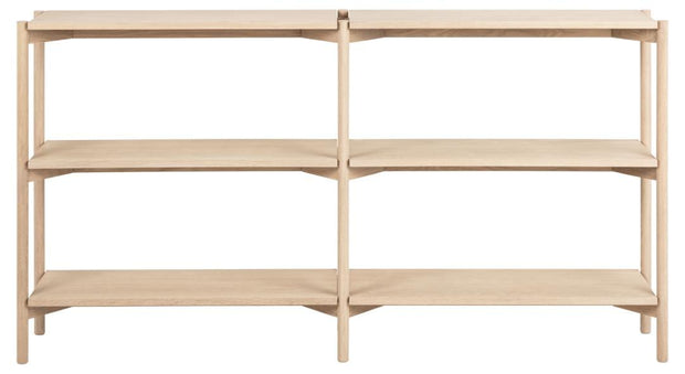 Actona Biblioteca din MDF si lemn, Oxford Natural, l169xA30xH88,5 cm