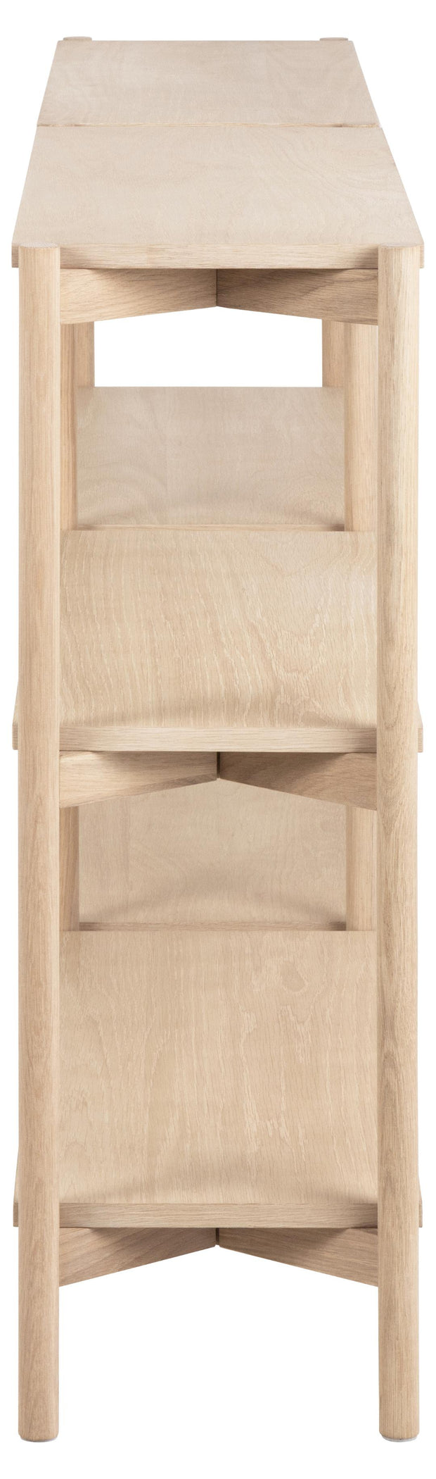 Actona Biblioteca din MDF si lemn, Oxford Natural, l169xA30xH88,5 cm