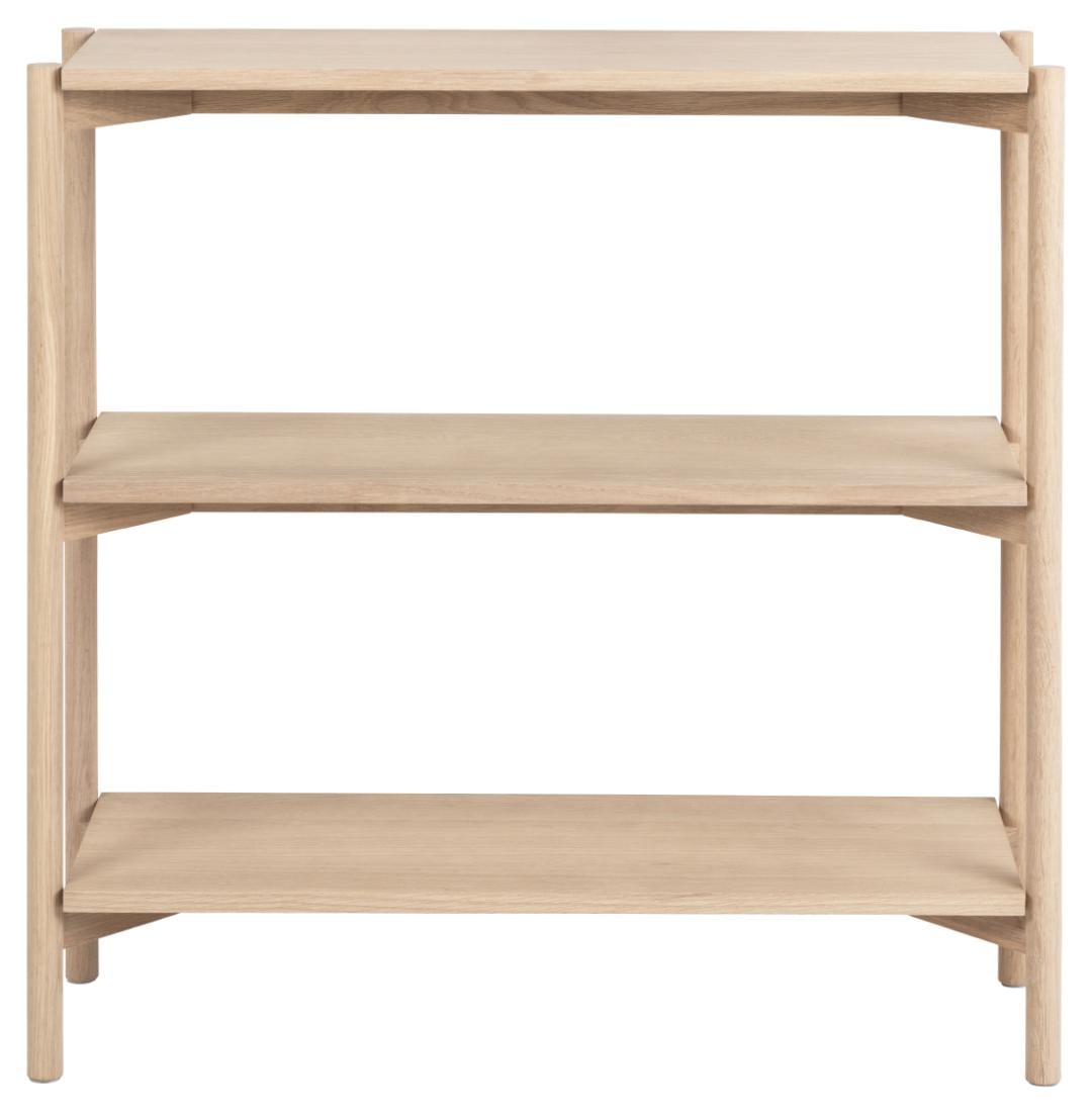 Actona Biblioteca din MDF si lemn, Oxford Natural, l86xA30xH88,5 cm