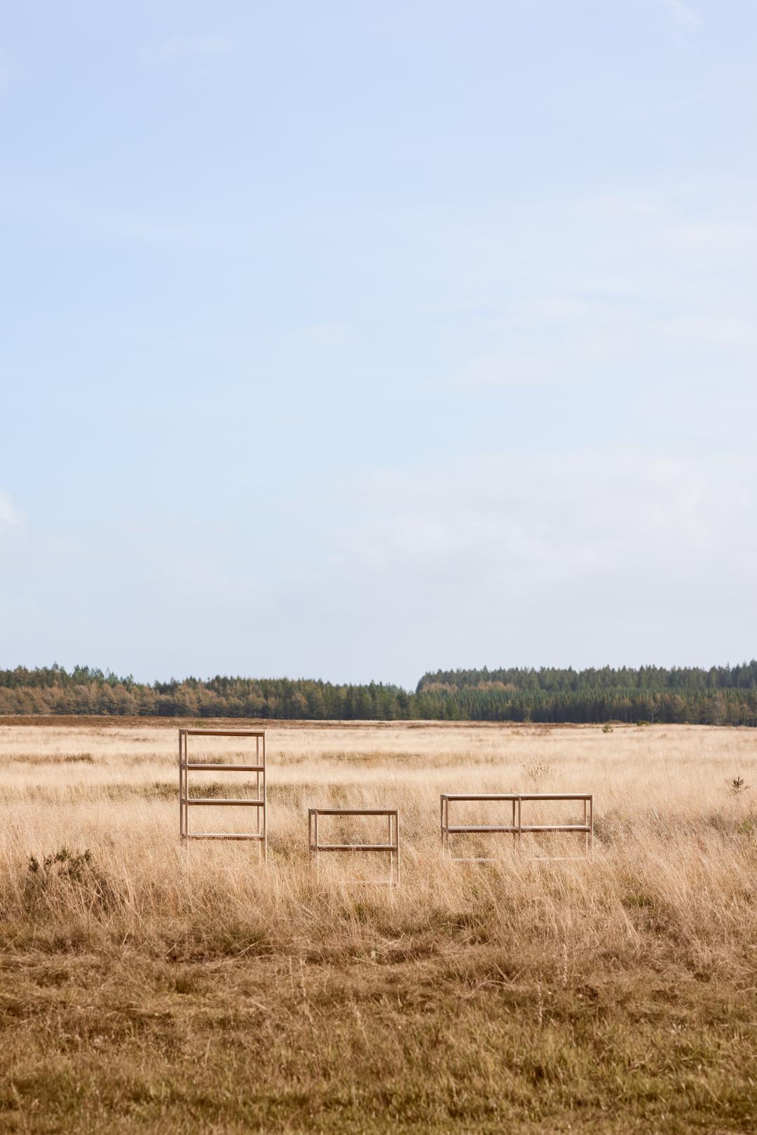 Actona Biblioteca din MDF si lemn, Oxford Natural, l86xA30xH88,5 cm