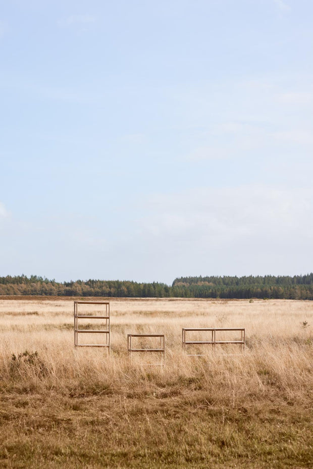 Actona Biblioteca din MDF si lemn, Oxford Natural, l86xA30xH88,5 cm