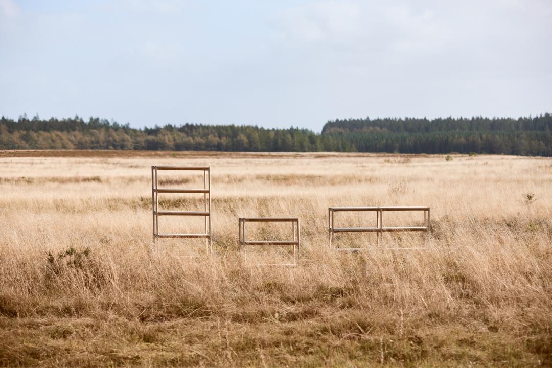 Actona Biblioteca din MDF si lemn, Oxford Natural, l86xA30xH88,5 cm
