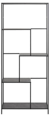 Actona Biblioteca din MDF si metal, Infinity Negru, l72xA32xH170 cm