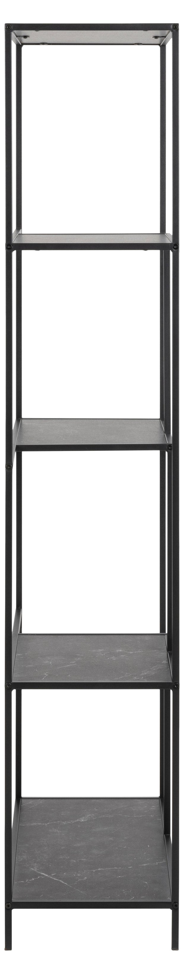 Actona Biblioteca din MDF si metal, Infinity Negru, l72xA32xH170 cm