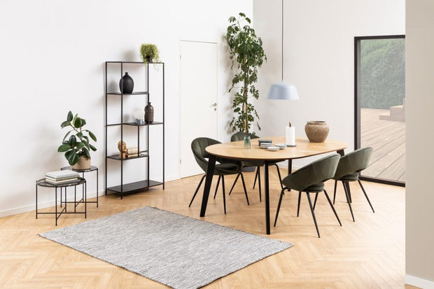 Actona Biblioteca din MDF si metal, Infinity Negru, l72xA32xH170 cm