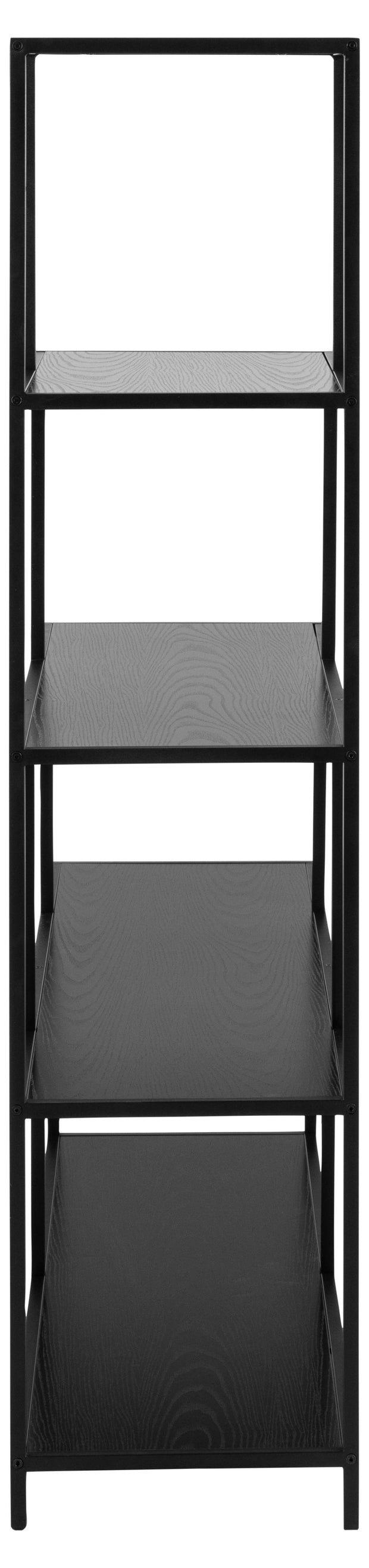 Actona Biblioteca din MDF si metal, Seaford Negru, l135xA35xH150 cm