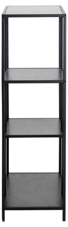 Actona Biblioteca din MDF si metal, Seaford Negru, l77xA35xH114 cm