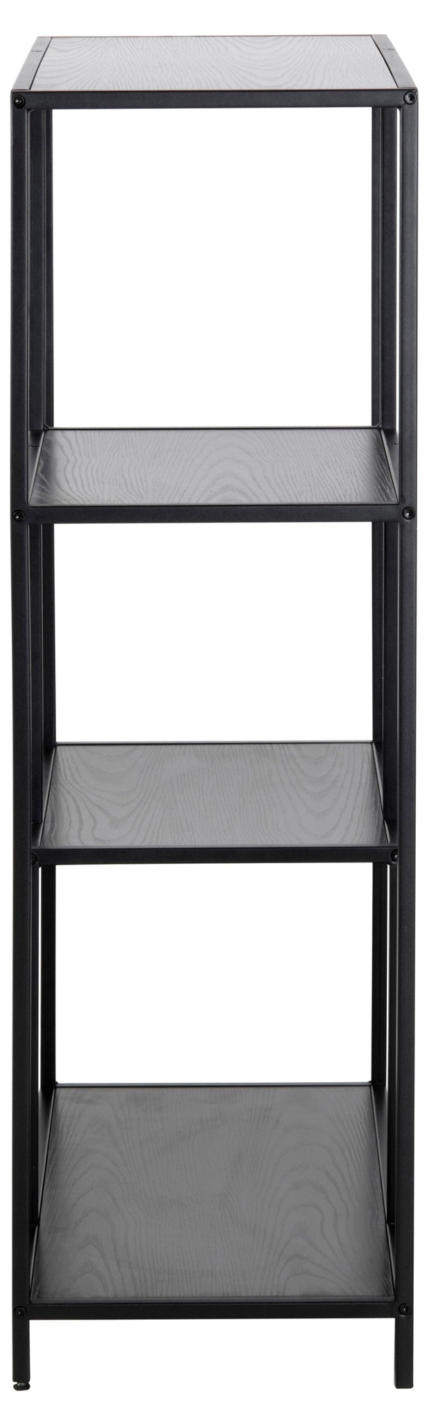 Actona Biblioteca din MDF si metal, Seaford Negru, l77xA35xH114 cm