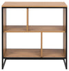 Actona Biblioteca din MDF si metal, Swindon Natural / Negru, l77xA35xH79,5 cm
