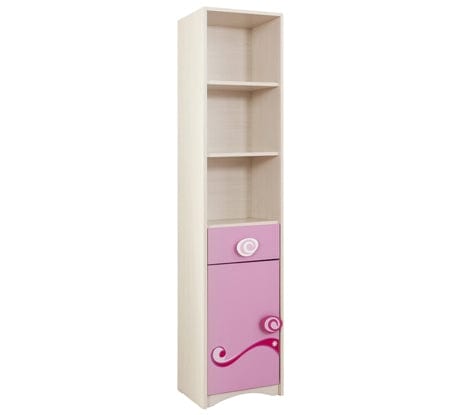 BFSummer Biblioteca din pal, pentru copii Little Princess Pink / Nature, l38xA35xH173 cm